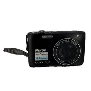Nikon Coolpix S3100 Digital Camera Black 14MP 5x Zoom w/ 3 Batteries + charger